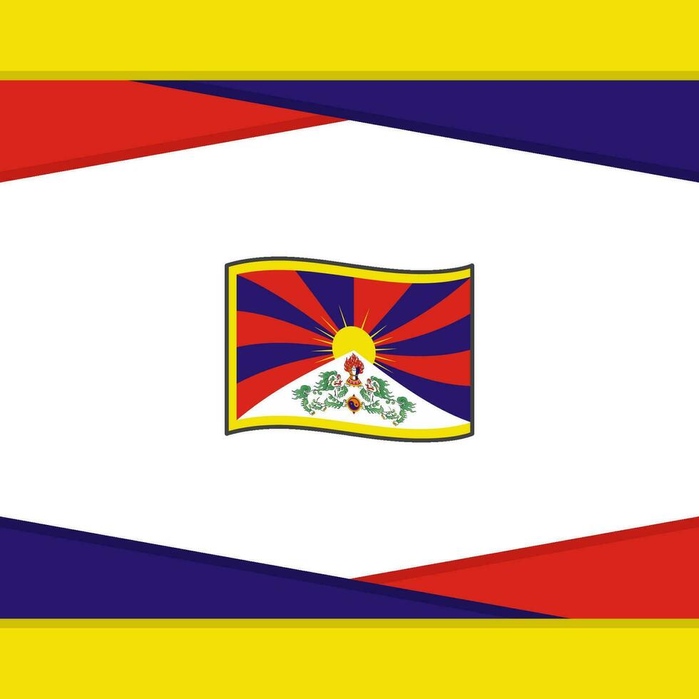 Tibet bandiera astratto sfondo design modello. Tibet indipendenza giorno bandiera sociale media inviare. Tibet vettore