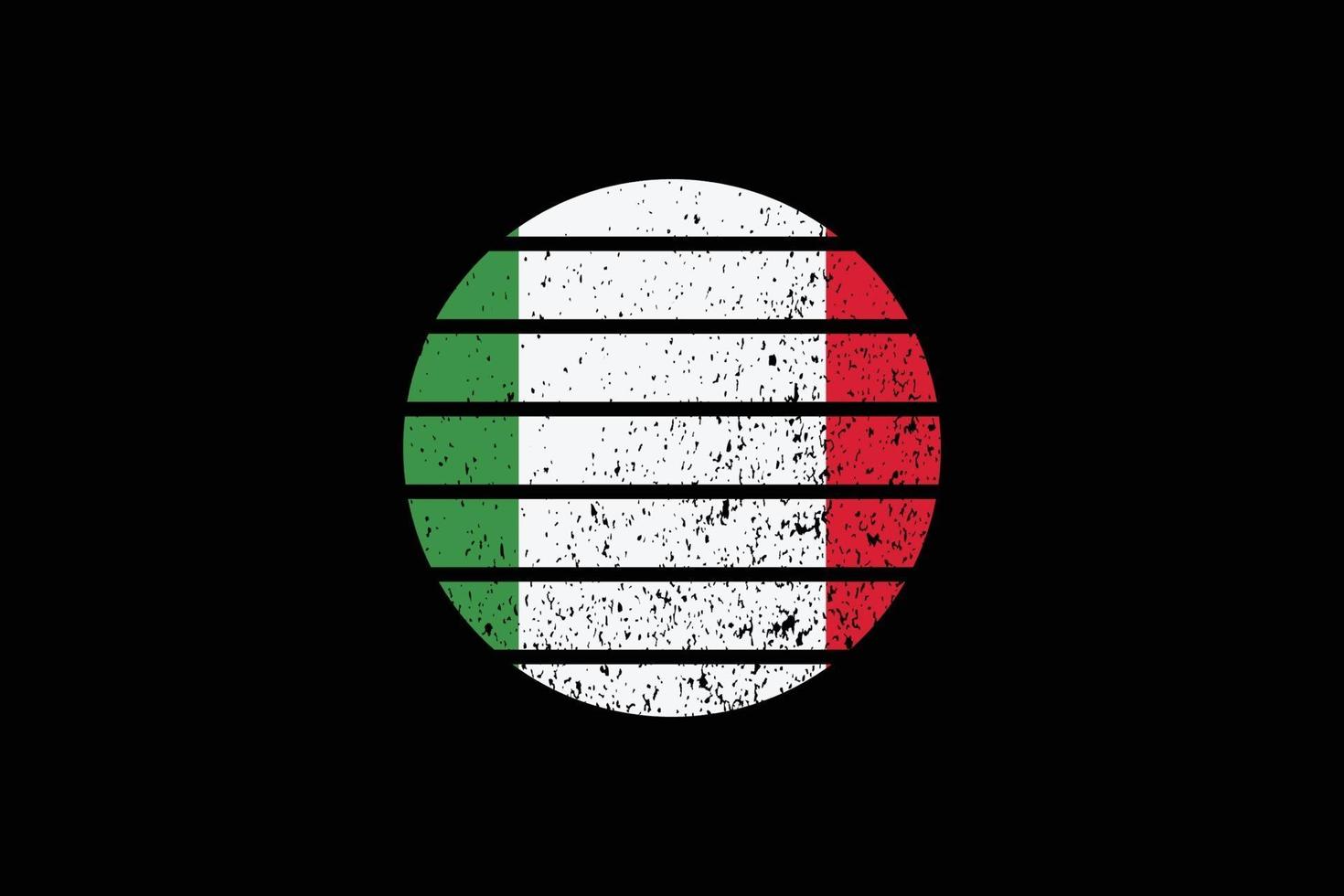 stile grunge bandiera dell'italia. illustrazione vettoriale. vettore