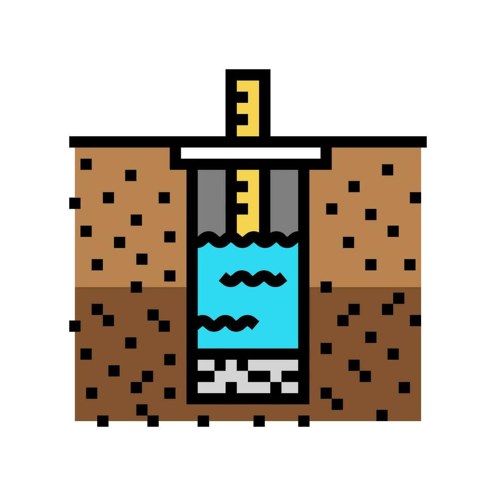 acque sotterranee protezione idrogeologo colore icona vettore illustrazione