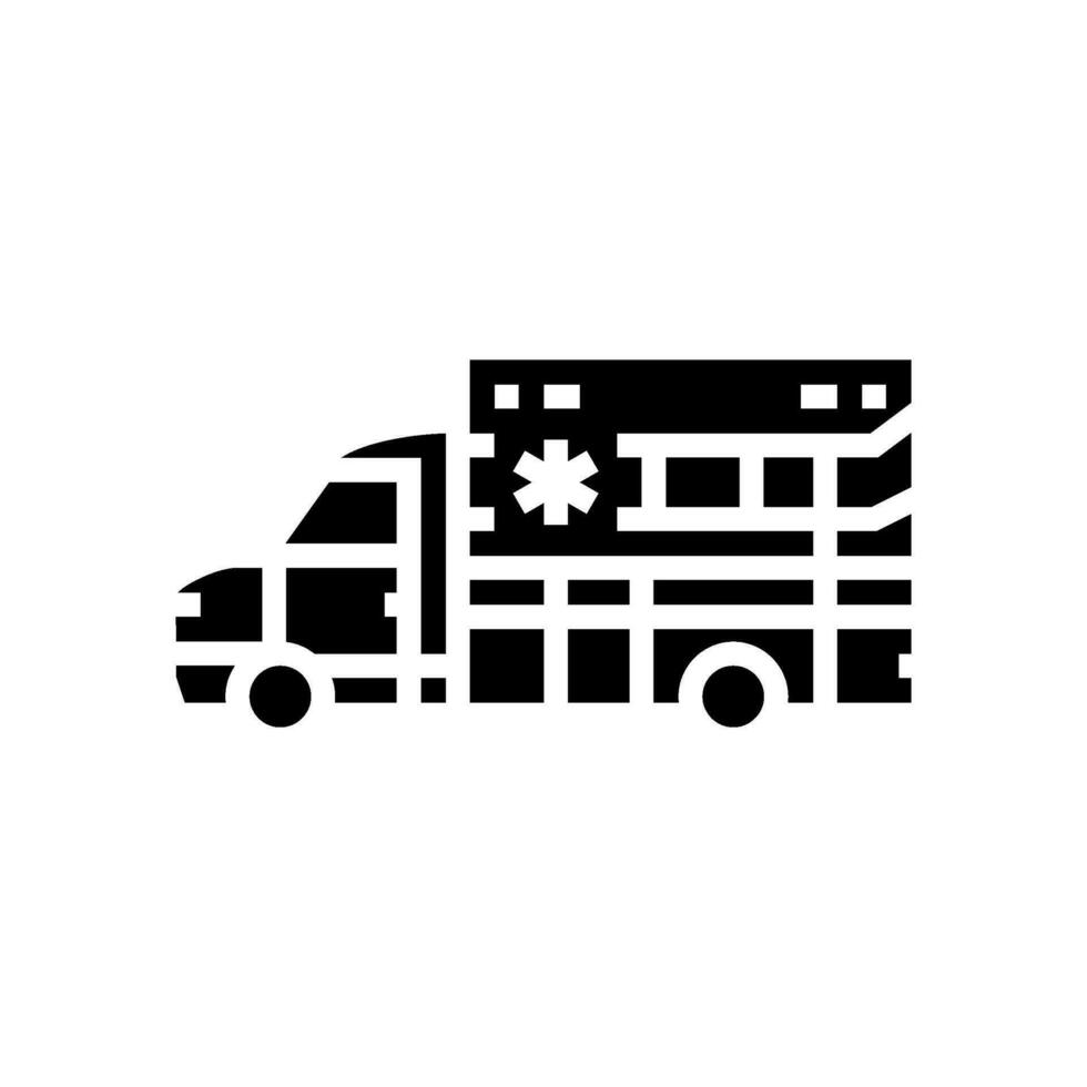 ambulanza veicolo glifo icona vettore illustrazione