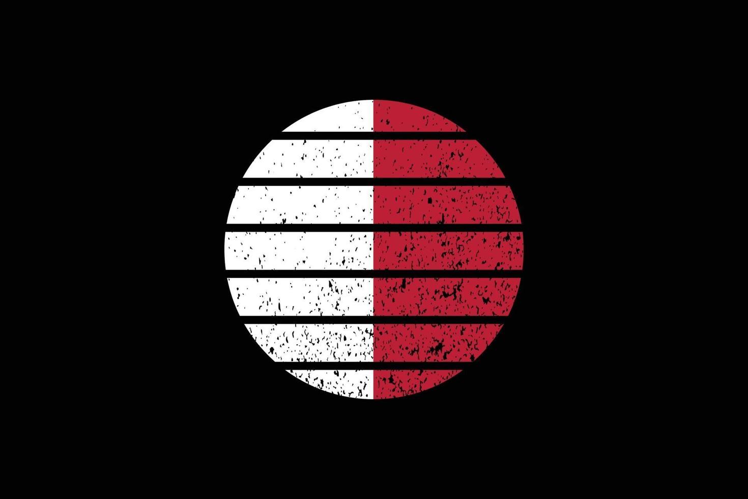 bandiera stile grunge della malta. illustrazione vettoriale. vettore