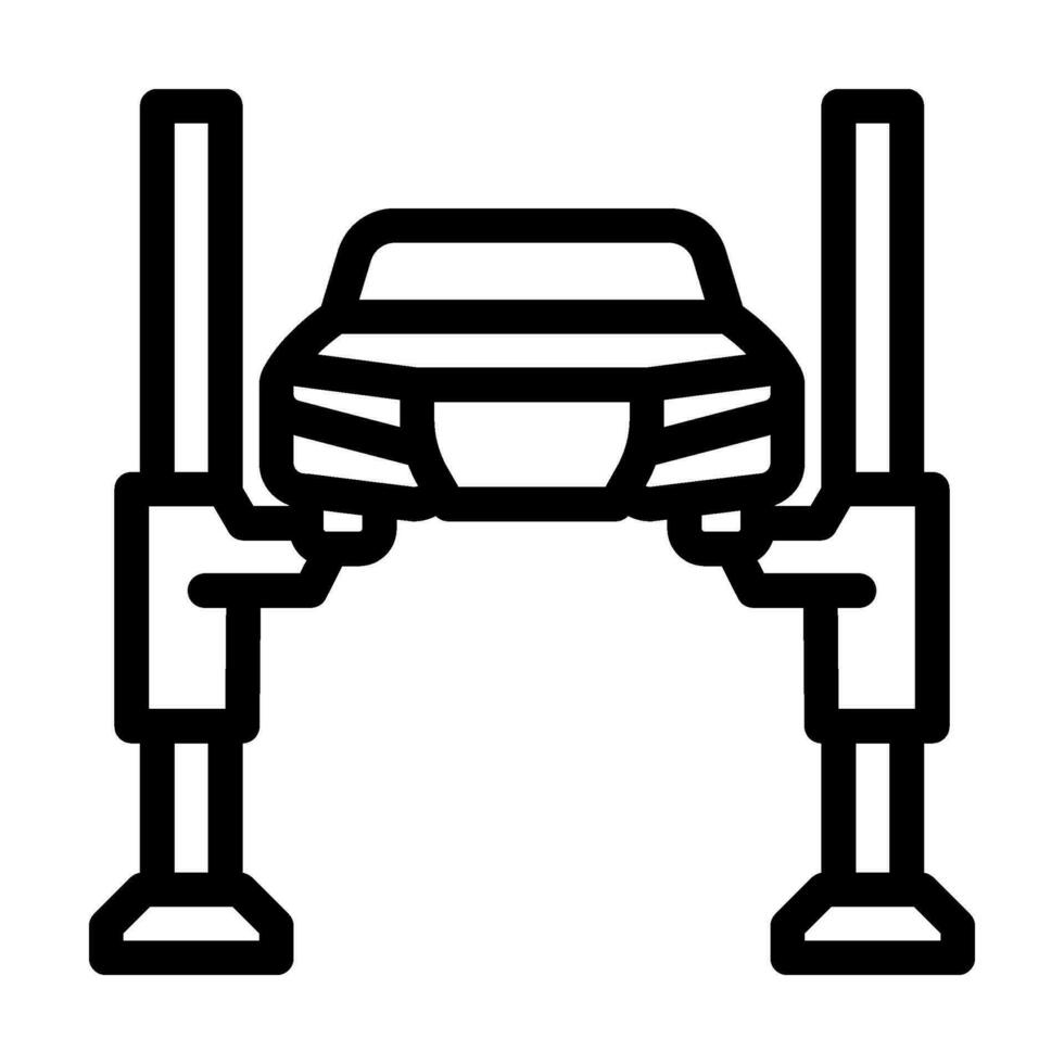 auto sollevamento meccanico linea icona vettore illustrazione