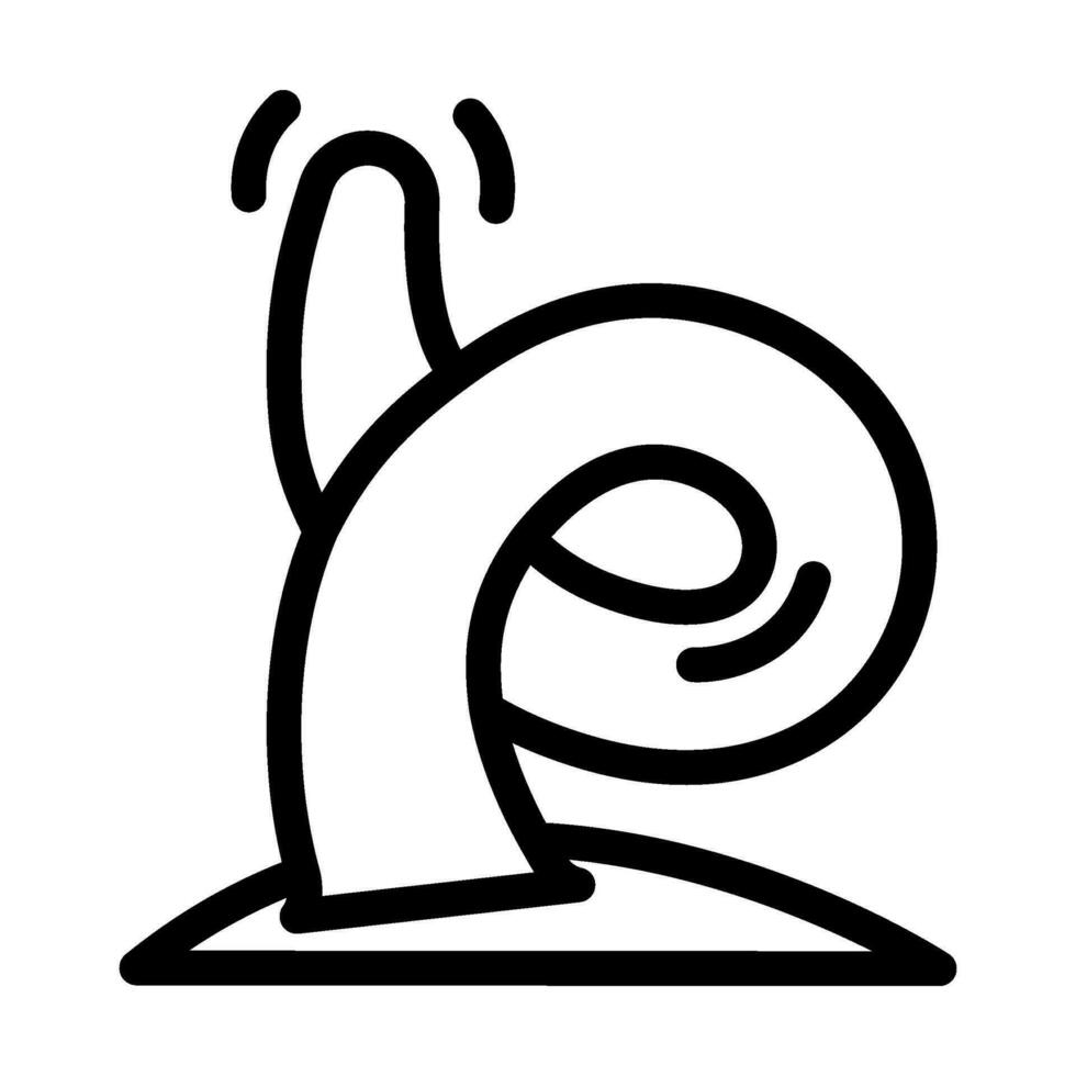Riccio coda maiale linea icona vettore illustrazione