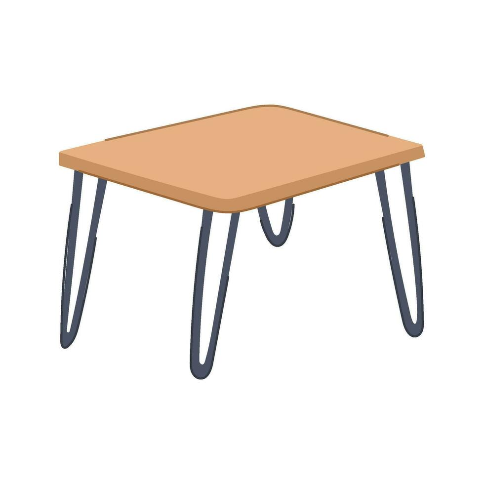 tavola legna tavolo cartone animato vettore illustrazione