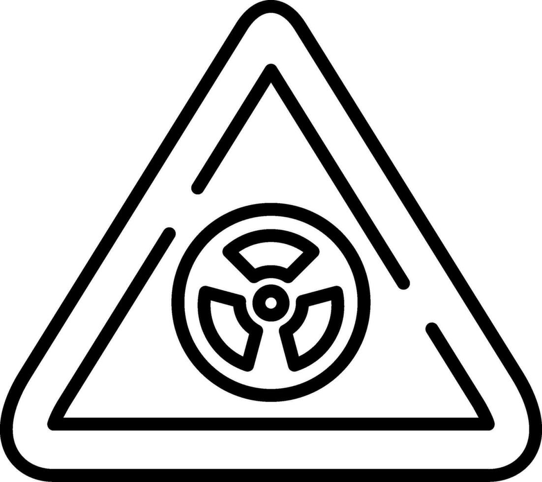 radioattivo cartello vettore icona