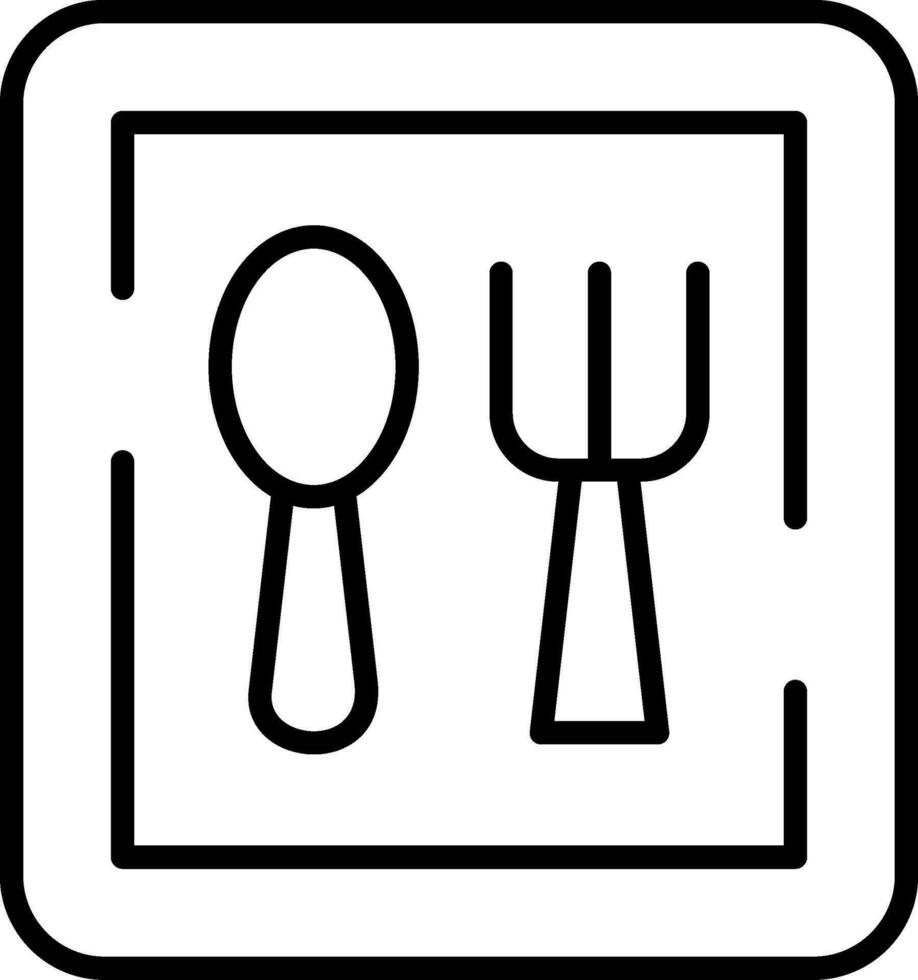 ristorante cartello vettore icona