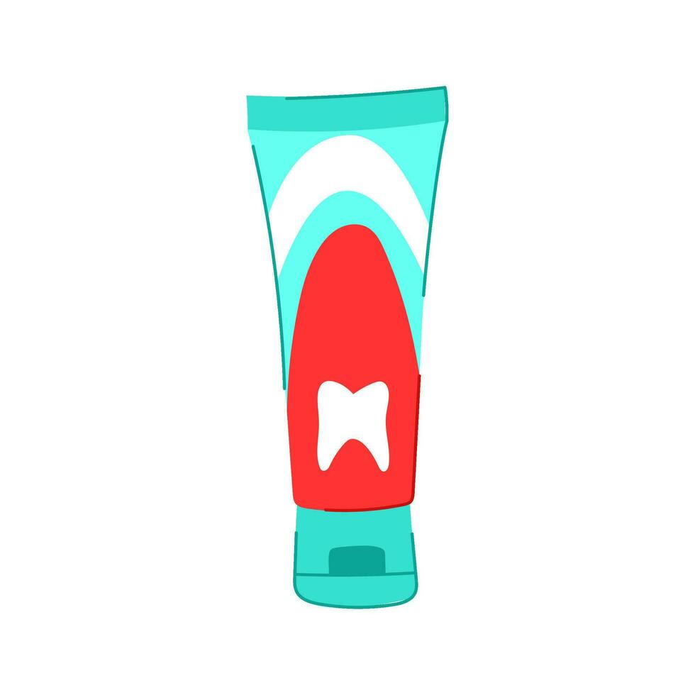 dente dentifricio cartone animato vettore illustrazione
