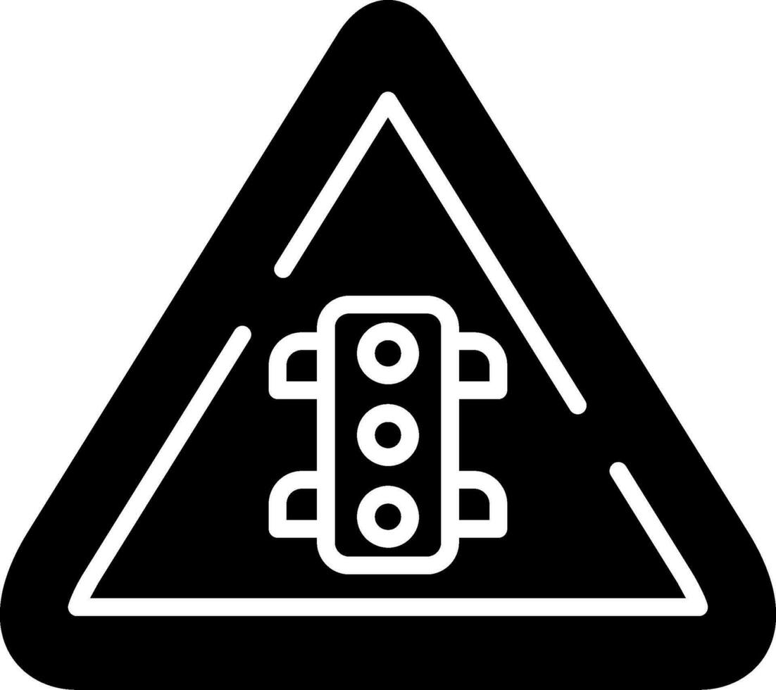 traffico leggero cartello vettore icona