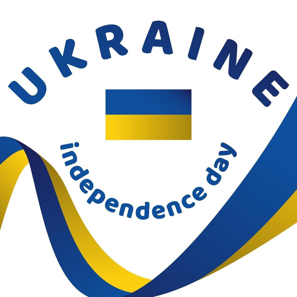 festa dell'indipendenza dell'ucraina con le bandiere vettore