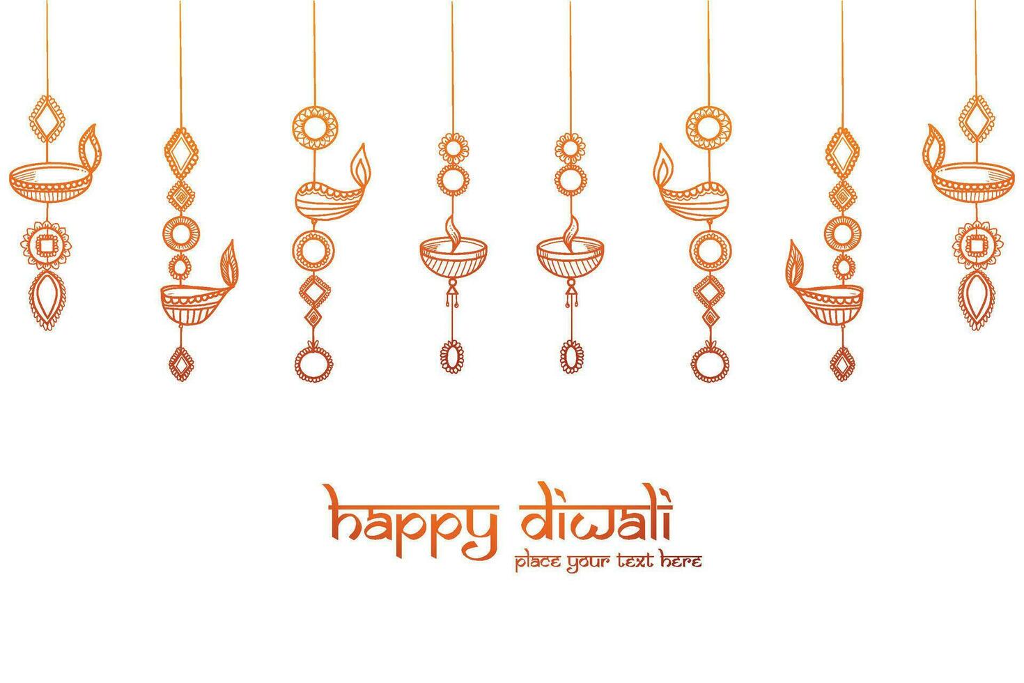 contento Diwali celebrazione carta sfondo vettore