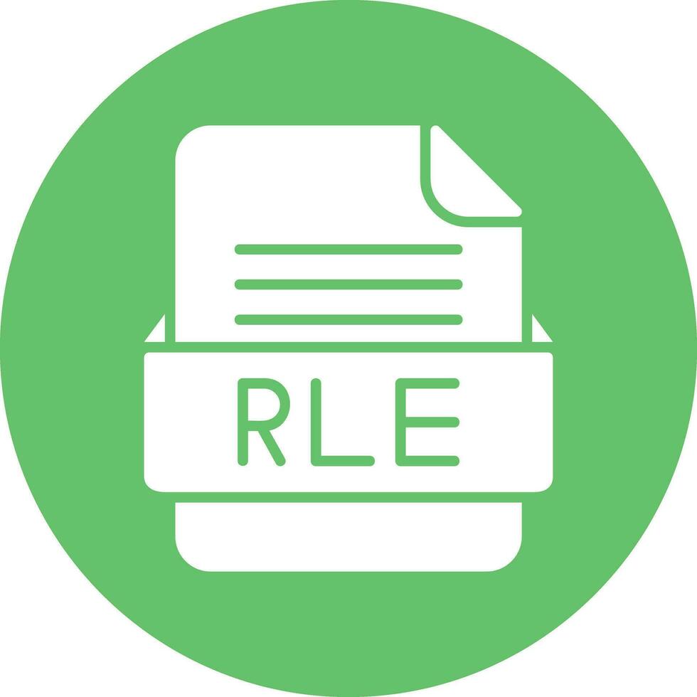 rle file formato vettore icona