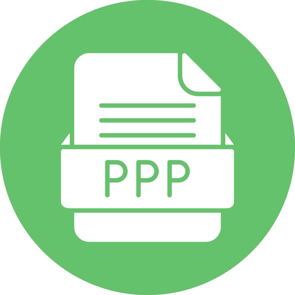 ppp file formato vettore icona