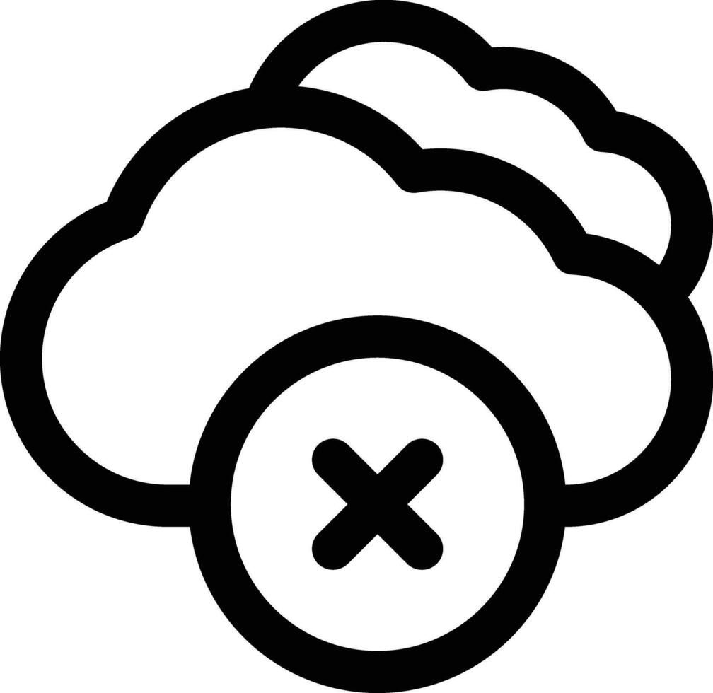 nube inaccessibile vettore icona