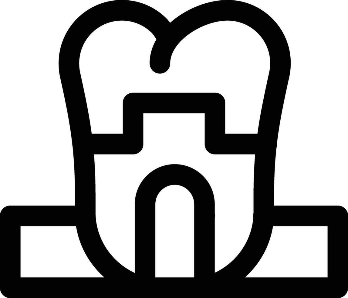 dentale corona vettore icona
