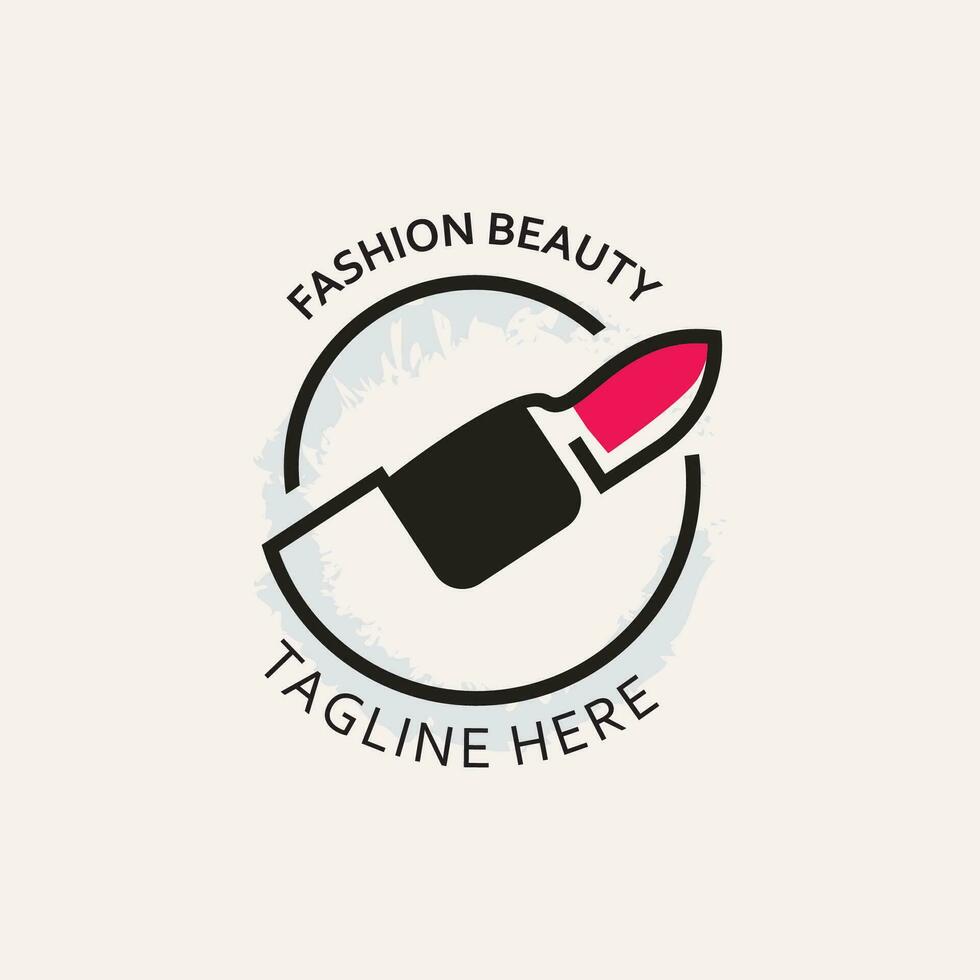 rossetto logo design per trucco moda negozio e bellezza vettore cosmetico design modello