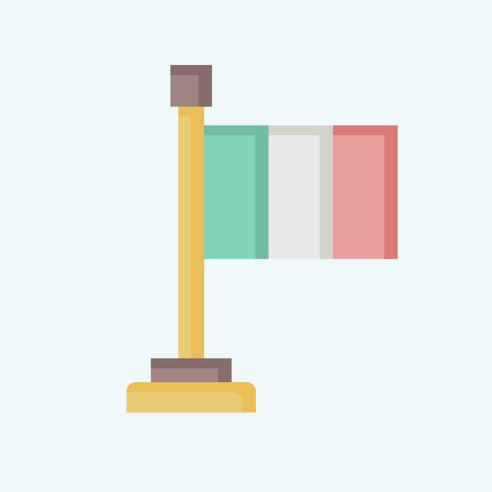 icona nazionale bandiera. relazionato per Francia simbolo. piatto stile. semplice design modificabile. semplice illustrazione vettore