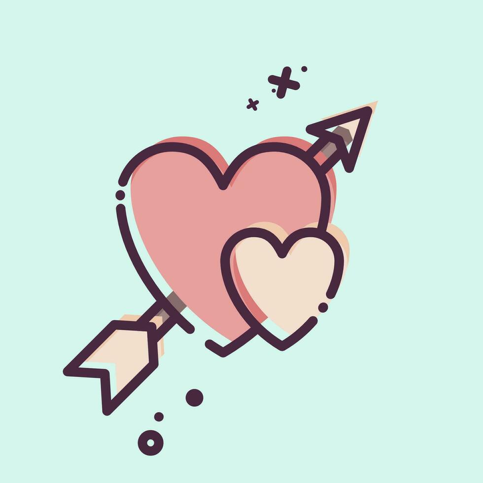 icona Cupido. relazionato per San Valentino giorno simbolo. mbe stile. semplice design modificabile. semplice illustrazione vettore