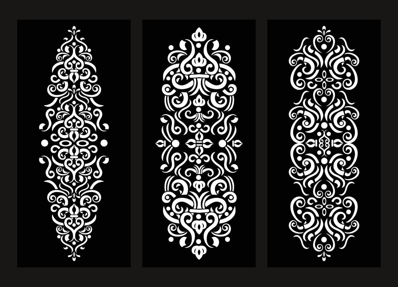 decorazione ornamentale in bianco e nero vettore