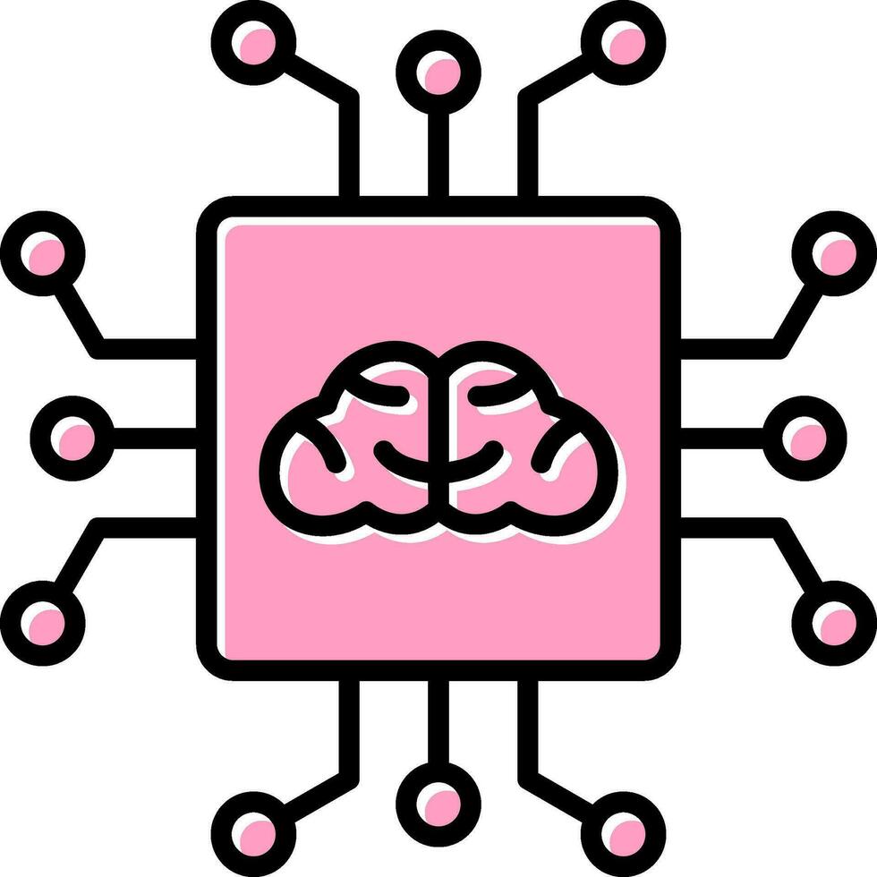 artificiale intelligenza vettore icona