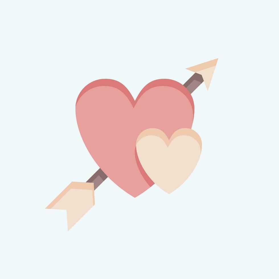 icona Cupido. relazionato per San Valentino giorno simbolo. piatto stile. semplice design modificabile. semplice illustrazione vettore