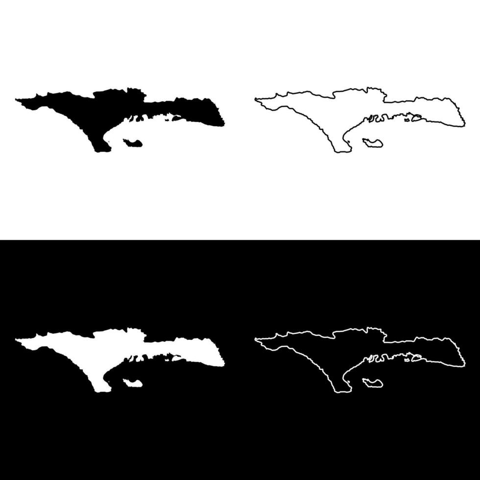 sud Dipartimento carta geografica, amministrativo divisione di Haiti. vettore illustrazione.