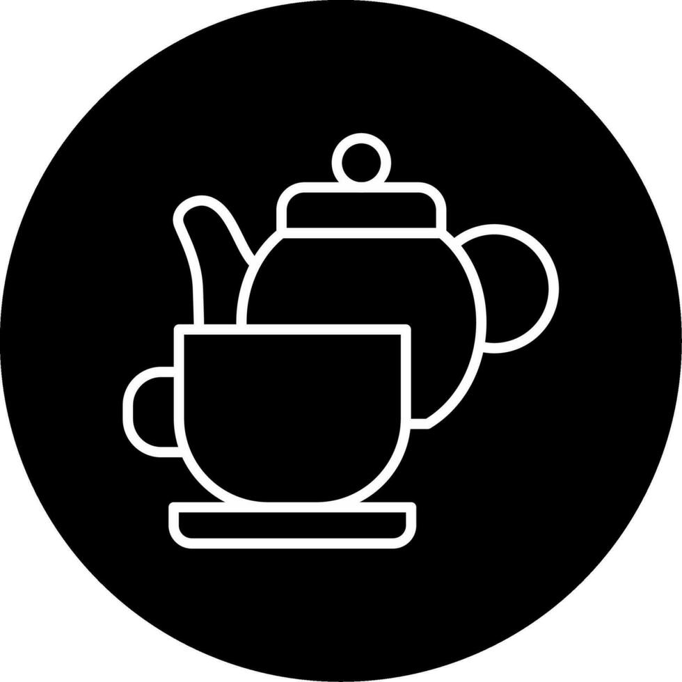 tè impostato vettore icona