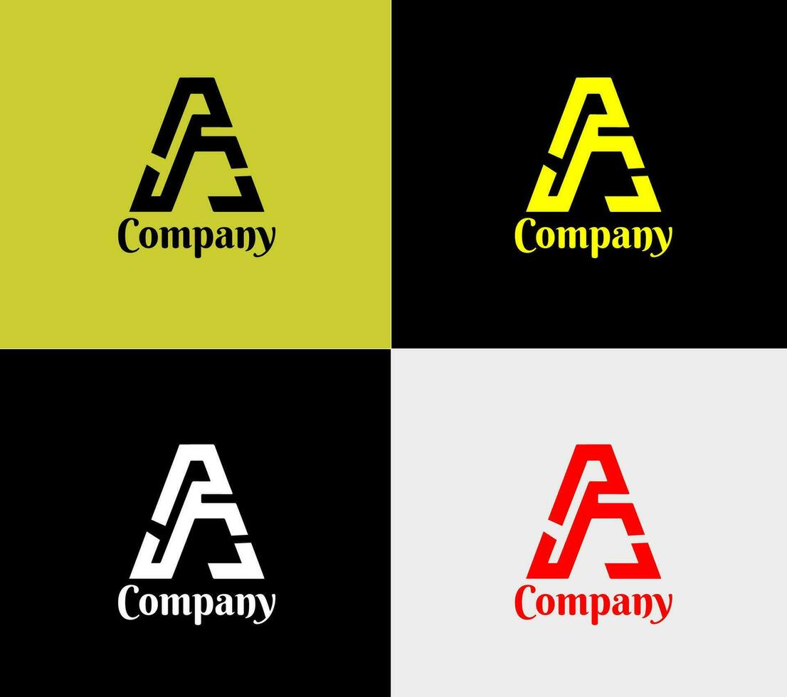 monogramma logo, elementi colore variazione astratto icona. moderno logotipo, attività commerciale modello. vettore