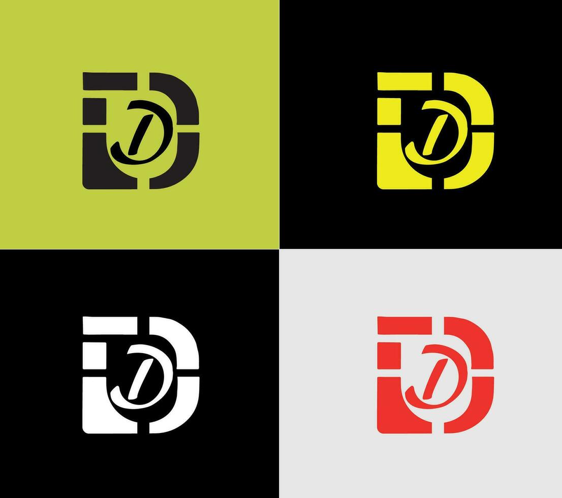 d concetto logotipo, elementi colore variazione astratto icona. moderno logotipo, attività commerciale modello. vettore