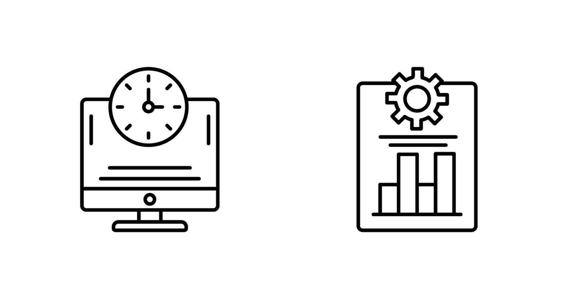 produttività e in linea tempo icona vettore