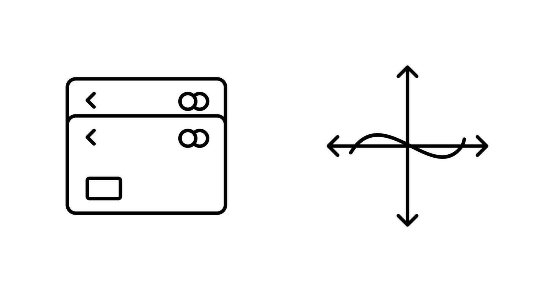 multiplo carte e grafico icona vettore