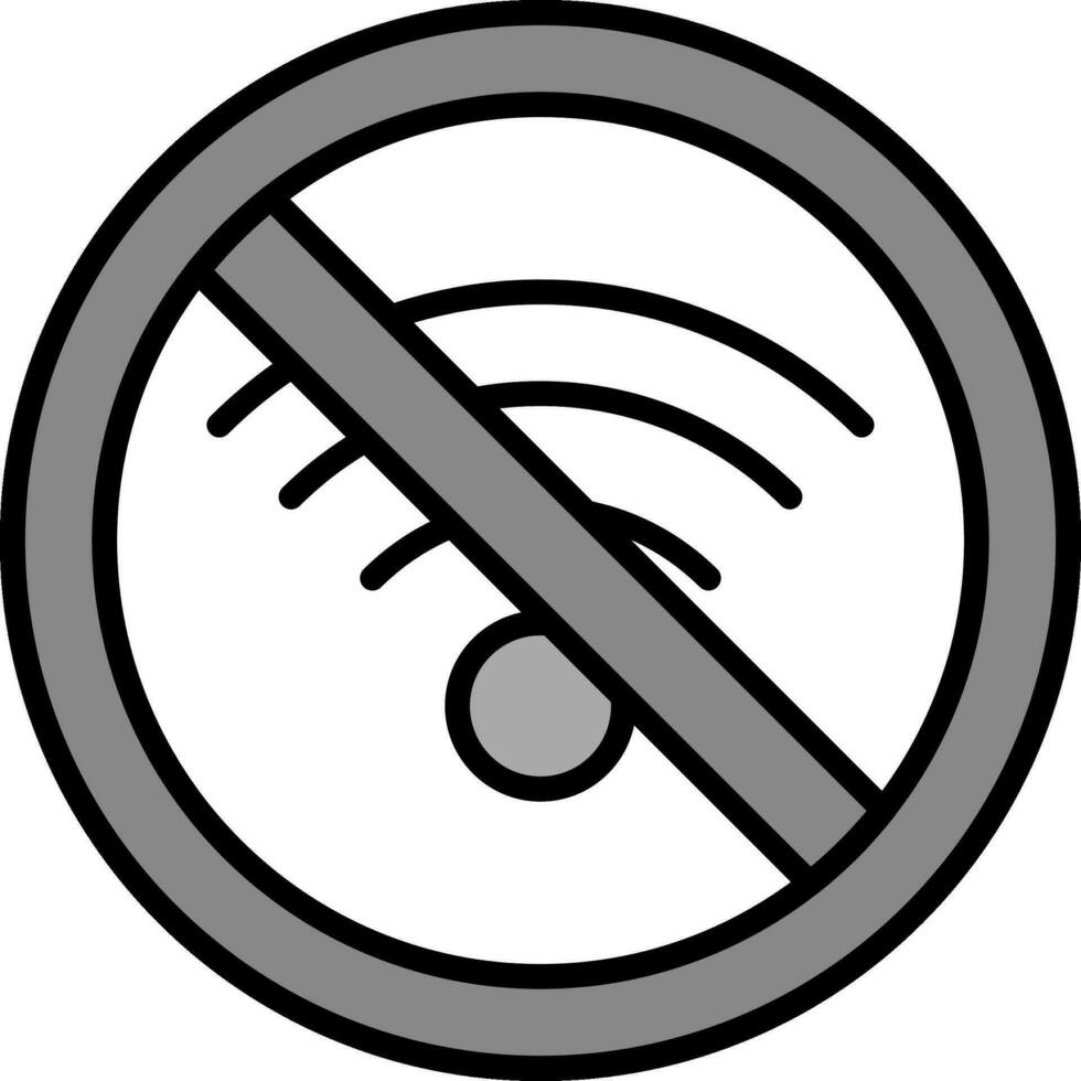 no Wi-Fi vettore icona