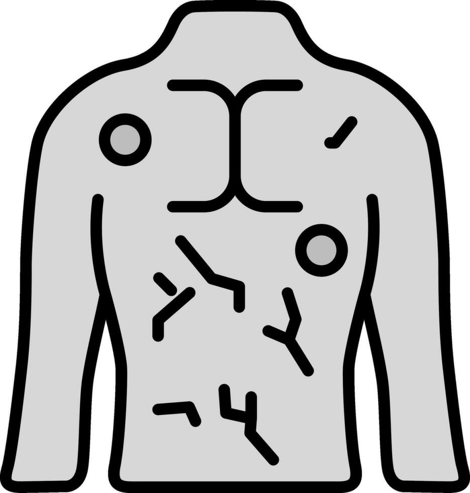 orticaria vettore icona