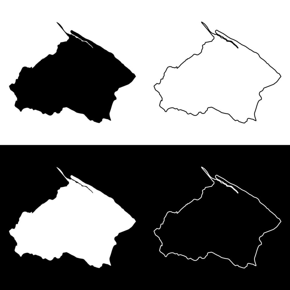 Barima waini regione carta geografica, amministrativo divisione di Guayana. vettore illustrazione.