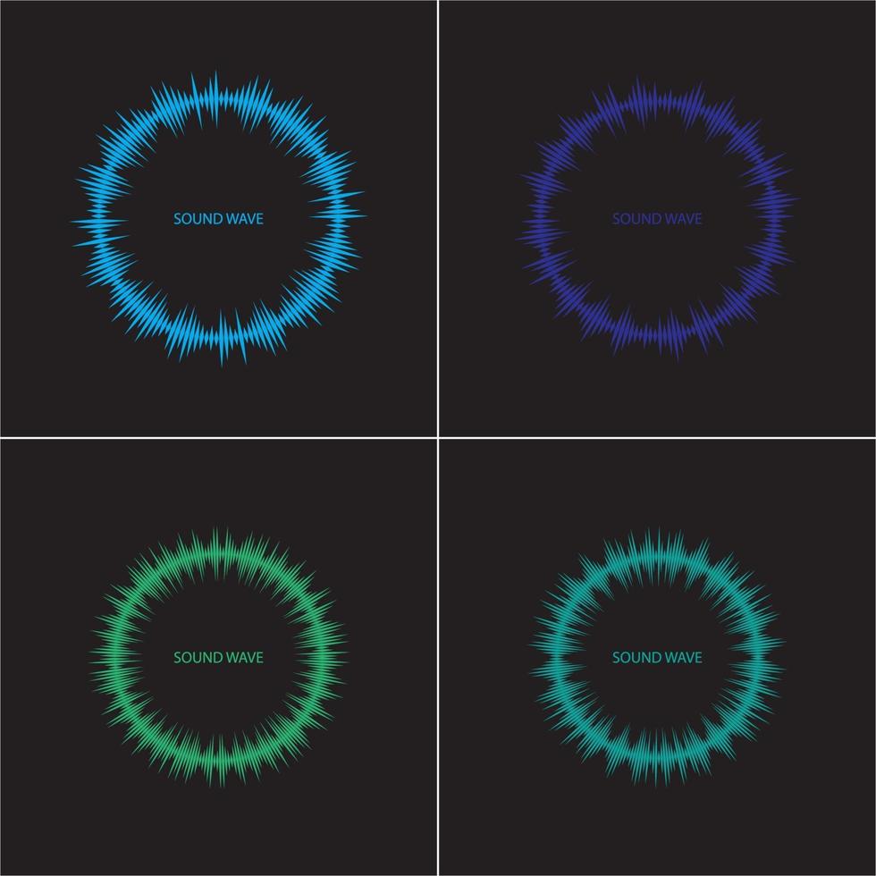 illustrazione vettoriale di onde sonore