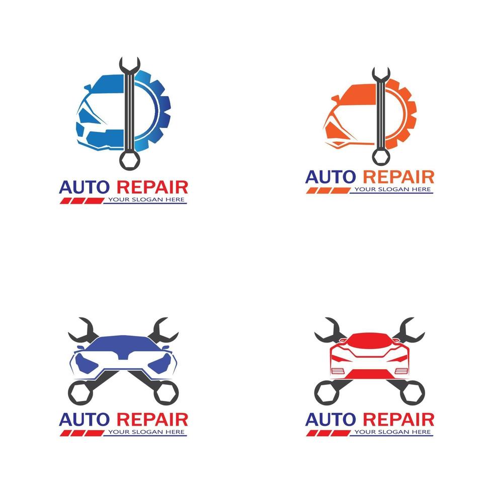 vettore di logo di riparazione auto. modello di logo automobilistico