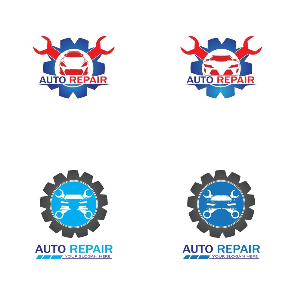 vettore di logo di riparazione auto. modello di logo automobilistico