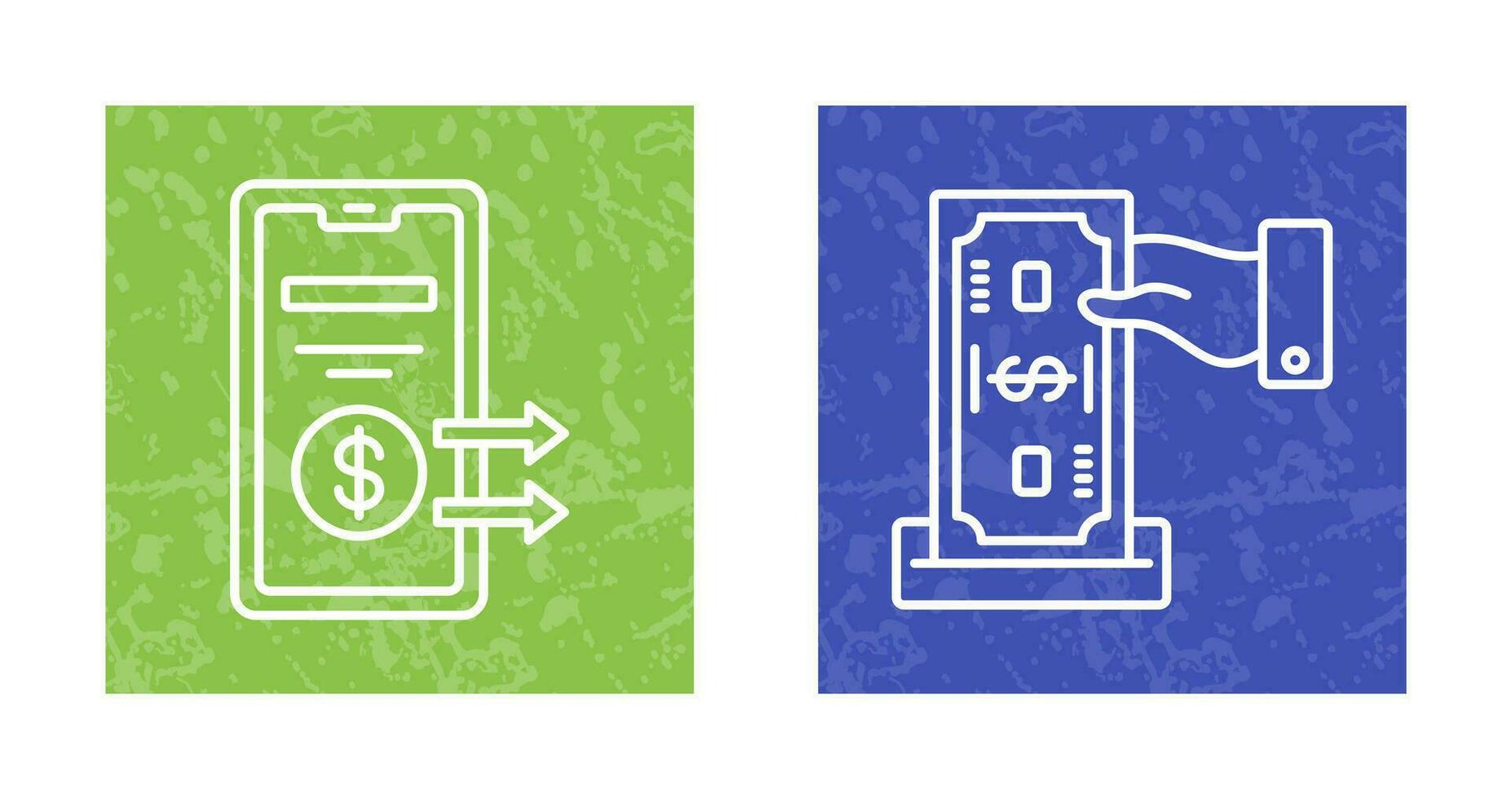 depositare e trasferimento icona vettore