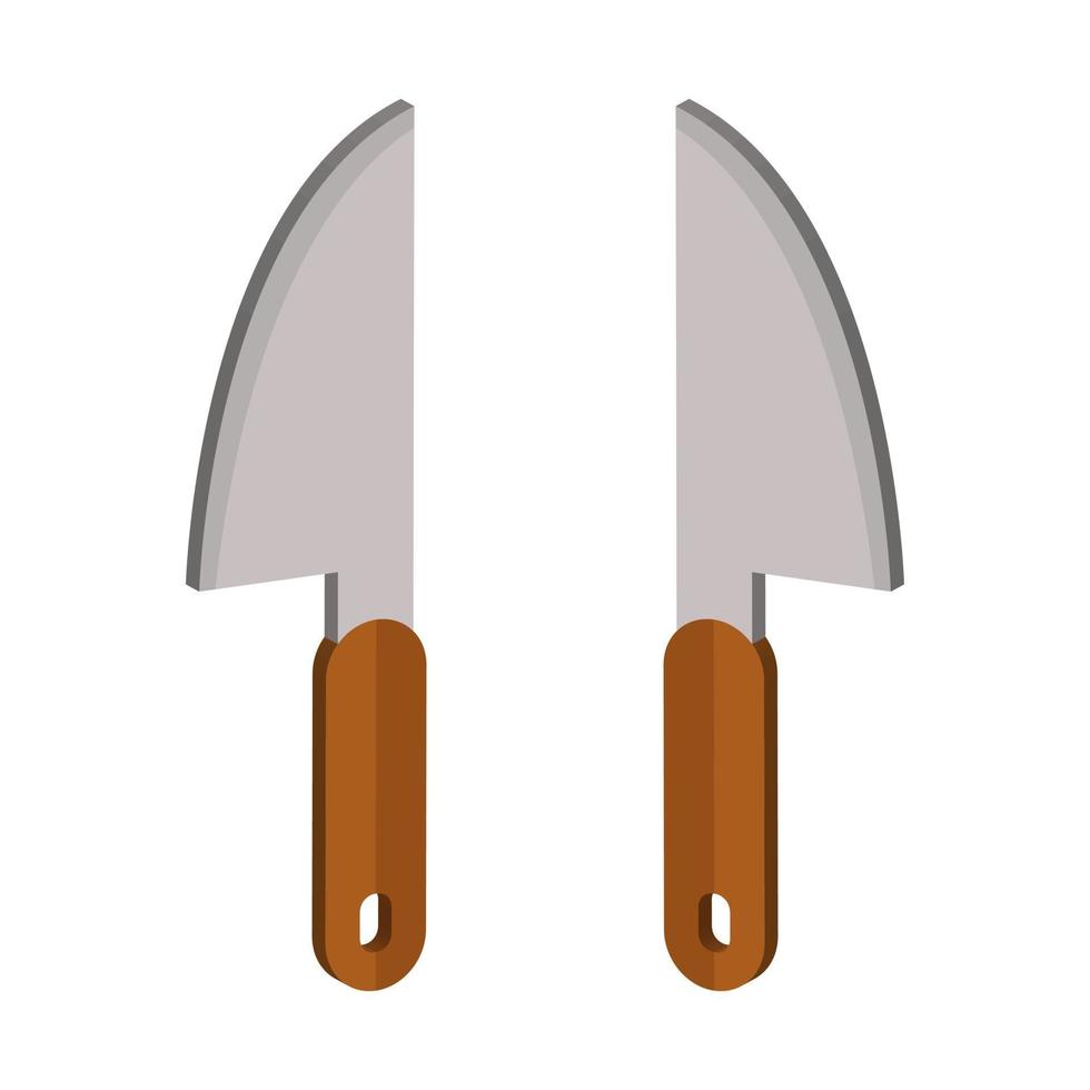 coltello illustrato su sfondo bianco vettore