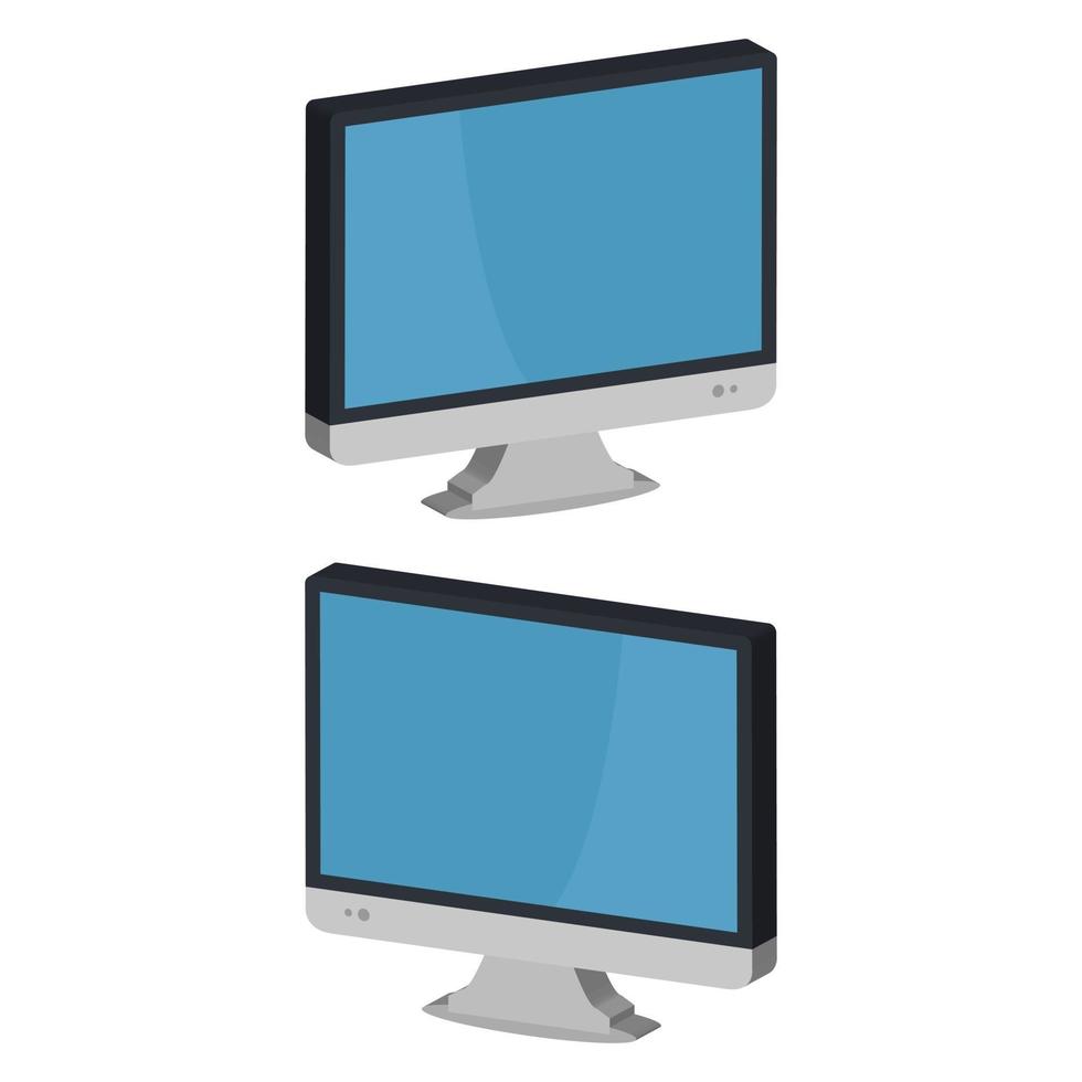 computer illustrato su sfondo bianco vettore