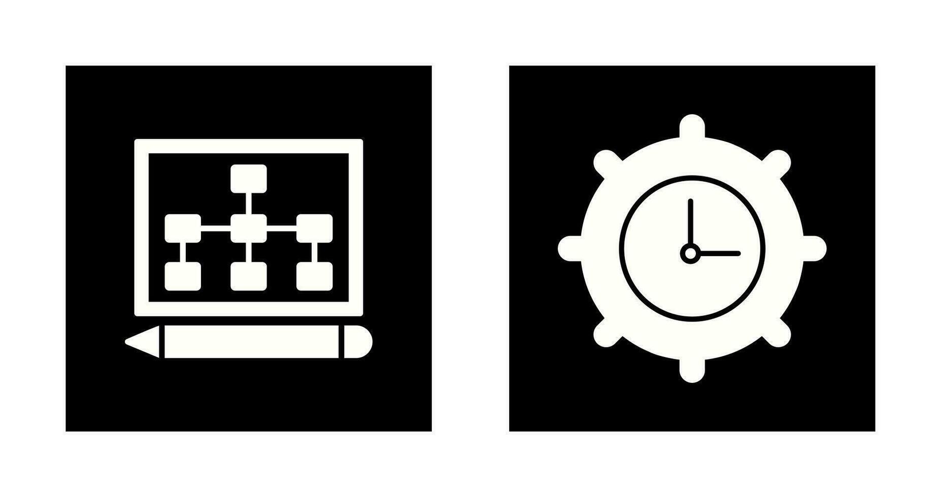 disegnare gerarchia e tempo ambientazione icona vettore