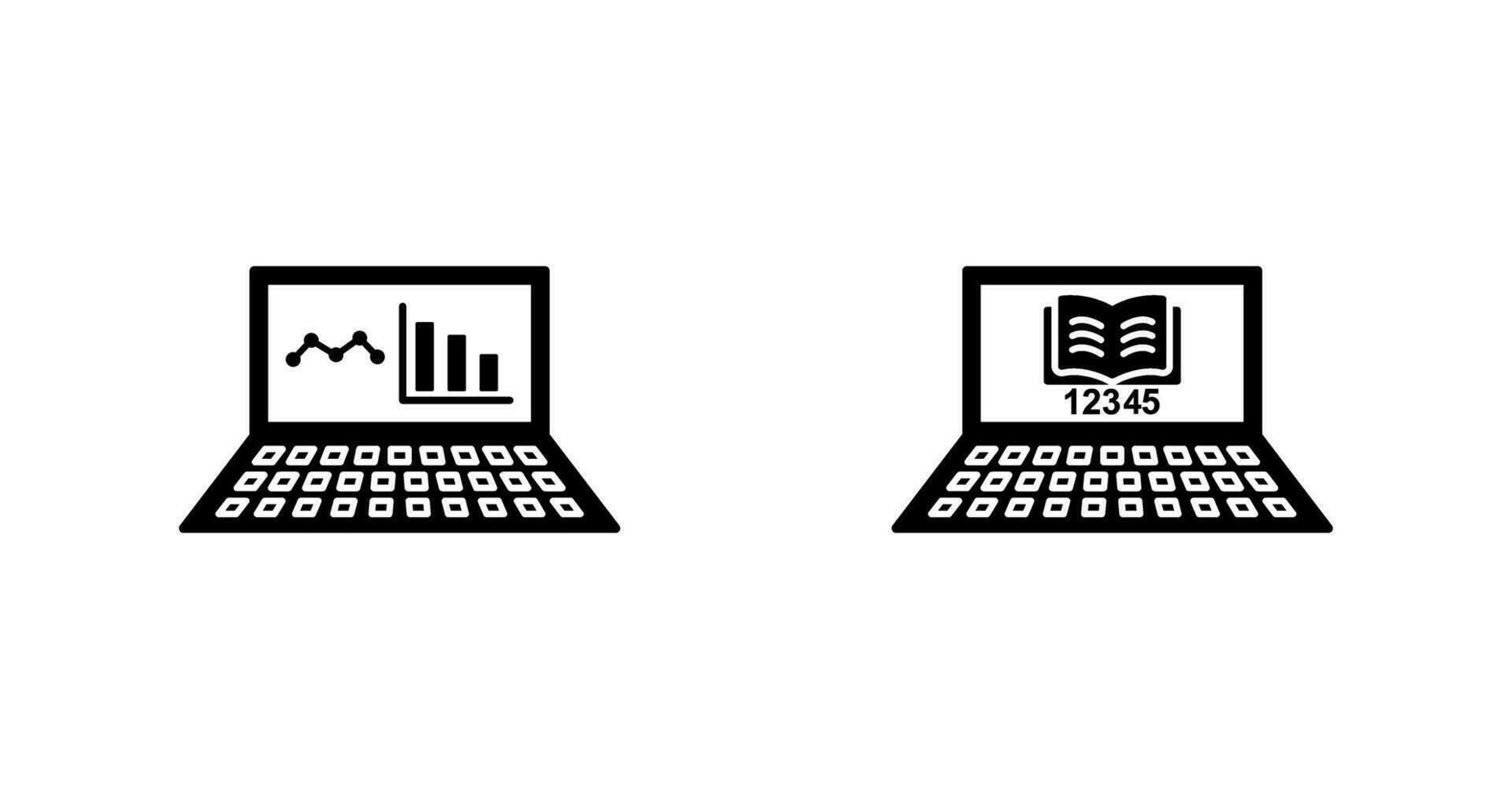 in linea statistiche e in linea studia icona vettore