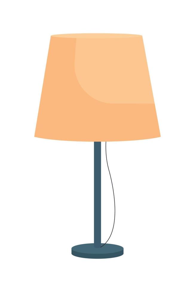 lampada da tavolo con paralume oggetto vettoriale colore semi piatto