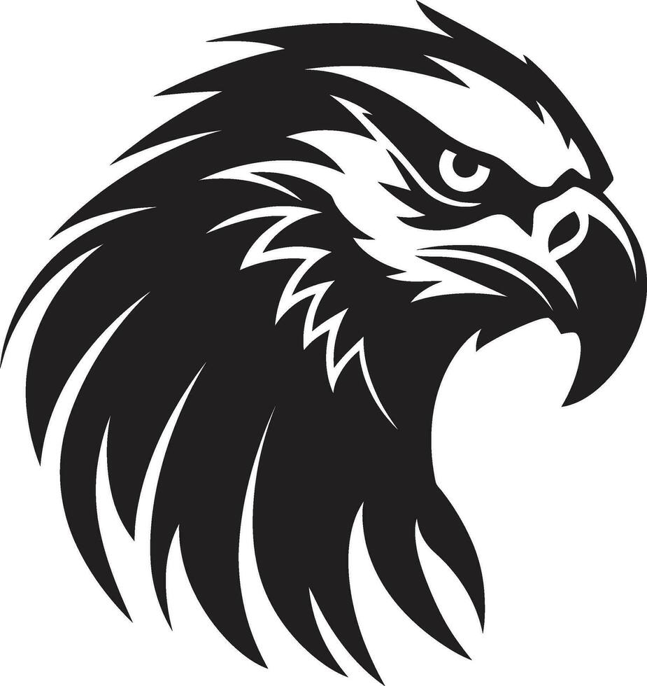 predatore falco un' nero vettore logo per il inarrestabile nero falco predatore logo un' vettore logo per il invincibile
