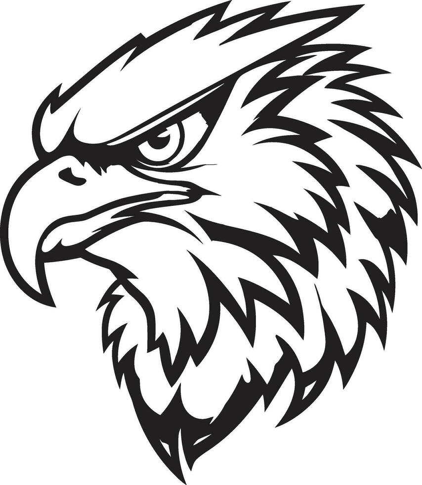 nero falco predatore logo un' vettore logo per il adorato predatore falco un' nero vettore logo per il temuto