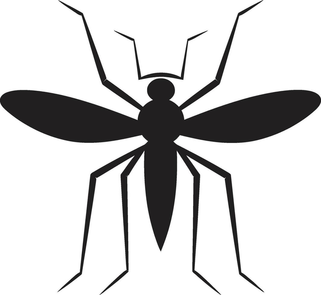 futuristico zanzara simbolico icona monocromatico zanzara distintivo concetto vettore