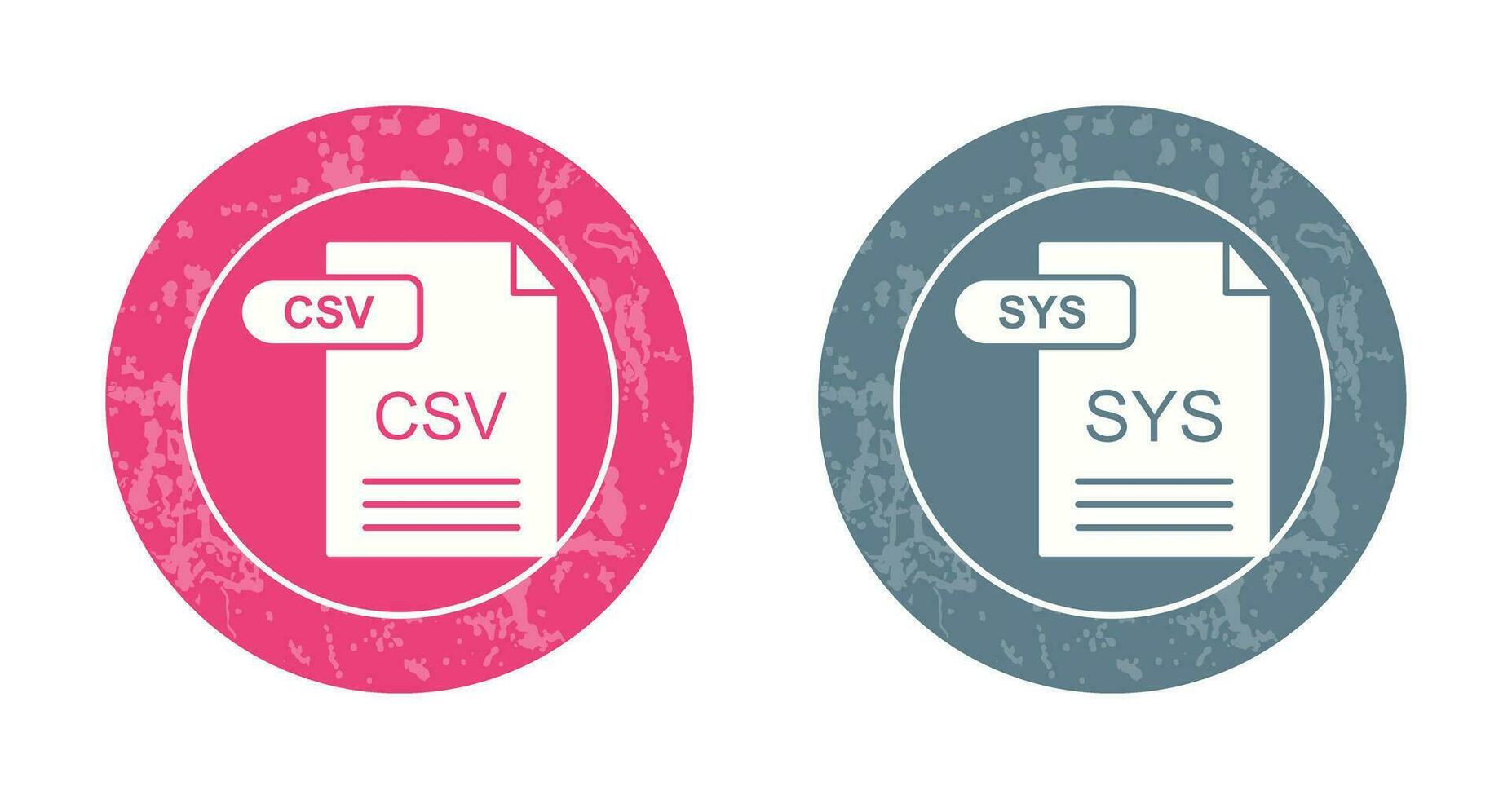 csv e SYS icona vettore