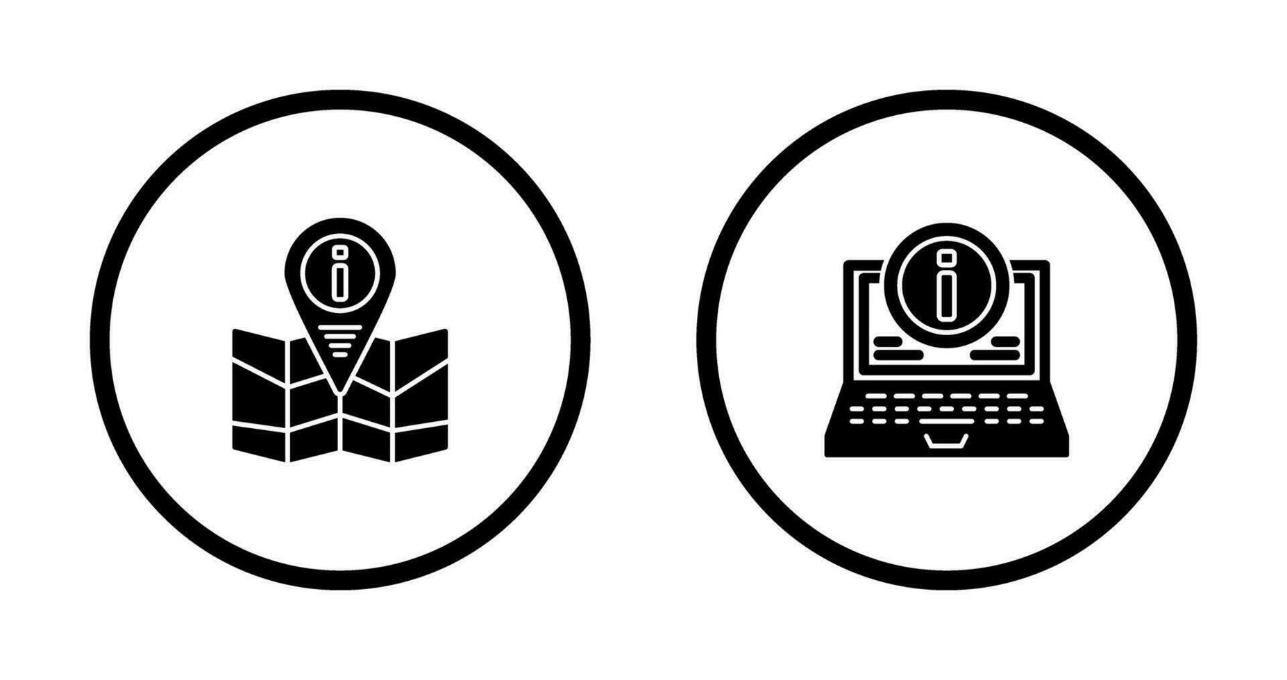 informazione punto e il computer portatile icona vettore