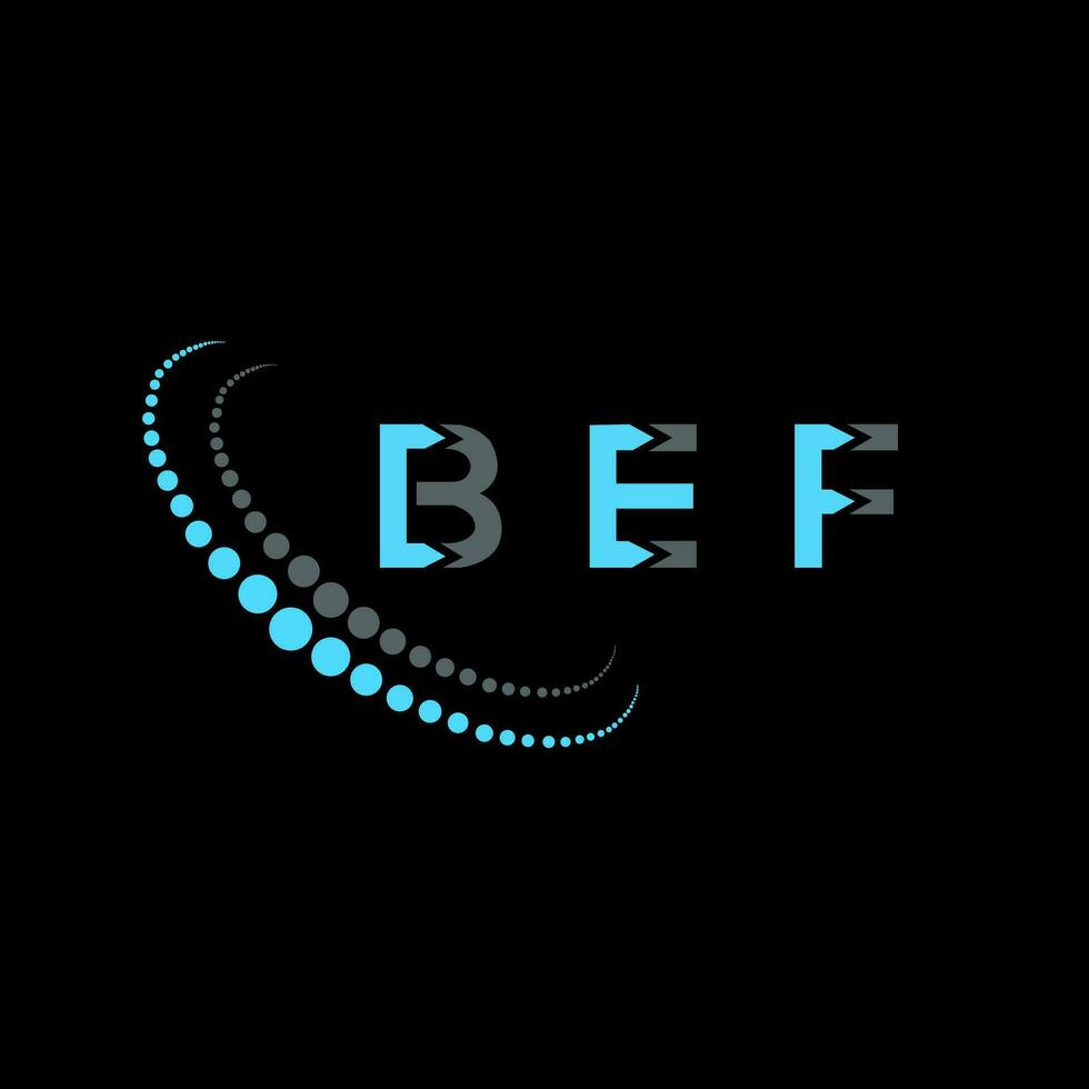 bef lettera logo creativo design. bef unico design. vettore