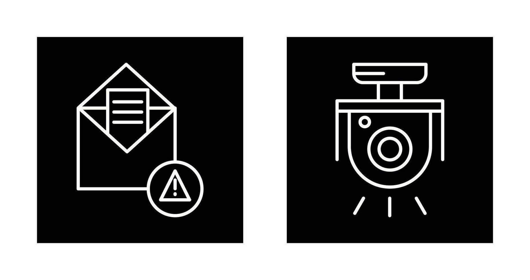 spam e sicurezza telecamera icona vettore