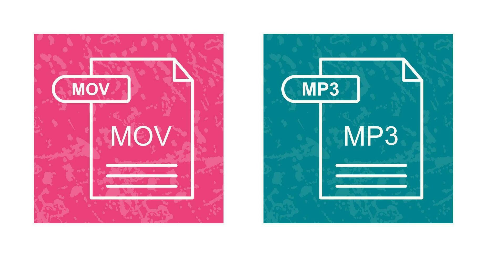 mov e mp3 icona vettore